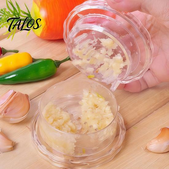 Manual Garlic Grinder Press, Transparent Grinder, Easy Operation Portable Salad Dressing Tool Chopper, for Onion Ginger Nuts Herbs Handheld