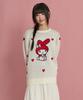 WAIKEI My Melody Heart Graphic Knit Ivory