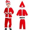 [HTPARY] Santa Cosplay Kids' Christmas Costume with Hat for Boys and Girls, Perfect for Recitals and School Festivals