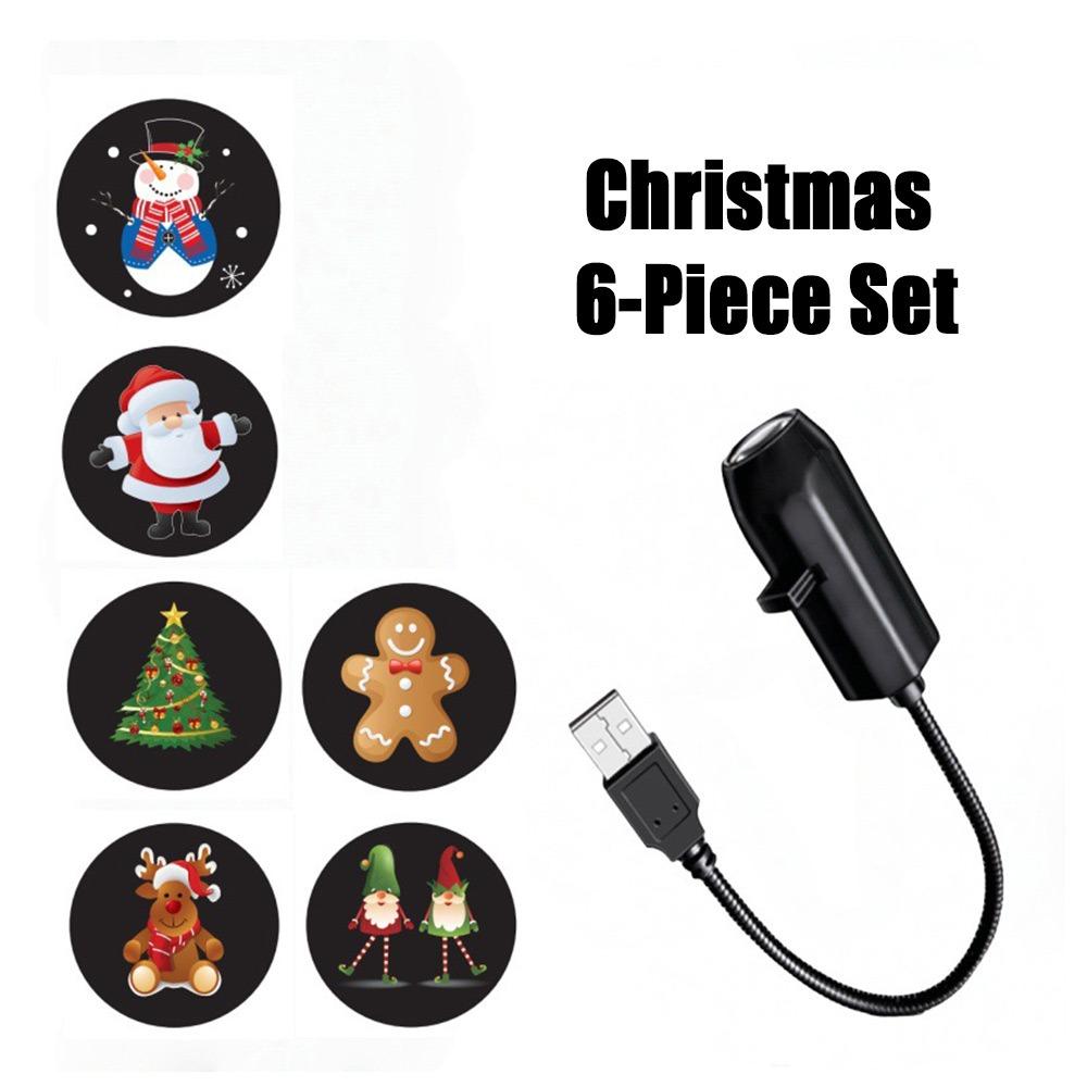 5V USB Powered Christmas Projection Lamp Projector Lamp Atmosphere Creation Space Projector LED Light Ceiling Projection