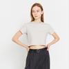 Mocha Some [Women] Organic Plain Crop Short Sleeve Tee (Rgf4-Ts004B)