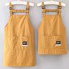 Household Canvas Apron Oil-Proof Can Wipe Hands Kitchen Cookingmen Women Adult With Tool Pockets Fashion Coffee Over Apron