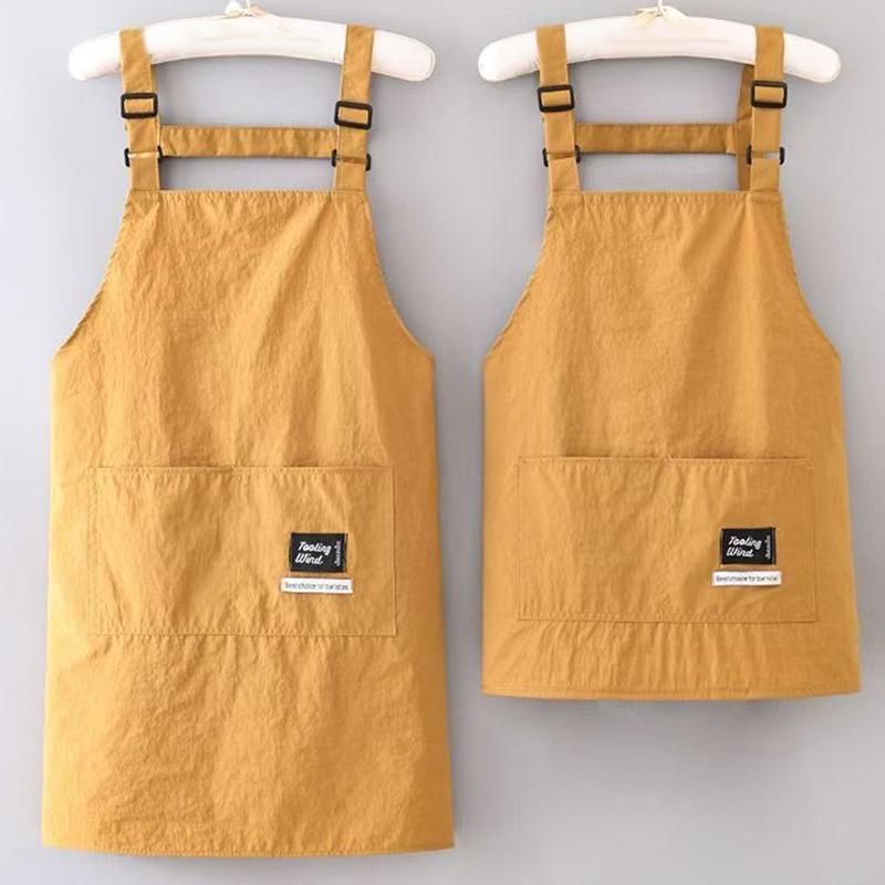 Household Canvas Apron Oil-Proof Can Wipe Hands Kitchen Cookingmen Women Adult With Tool Pockets Fashion Coffee Over Apron
