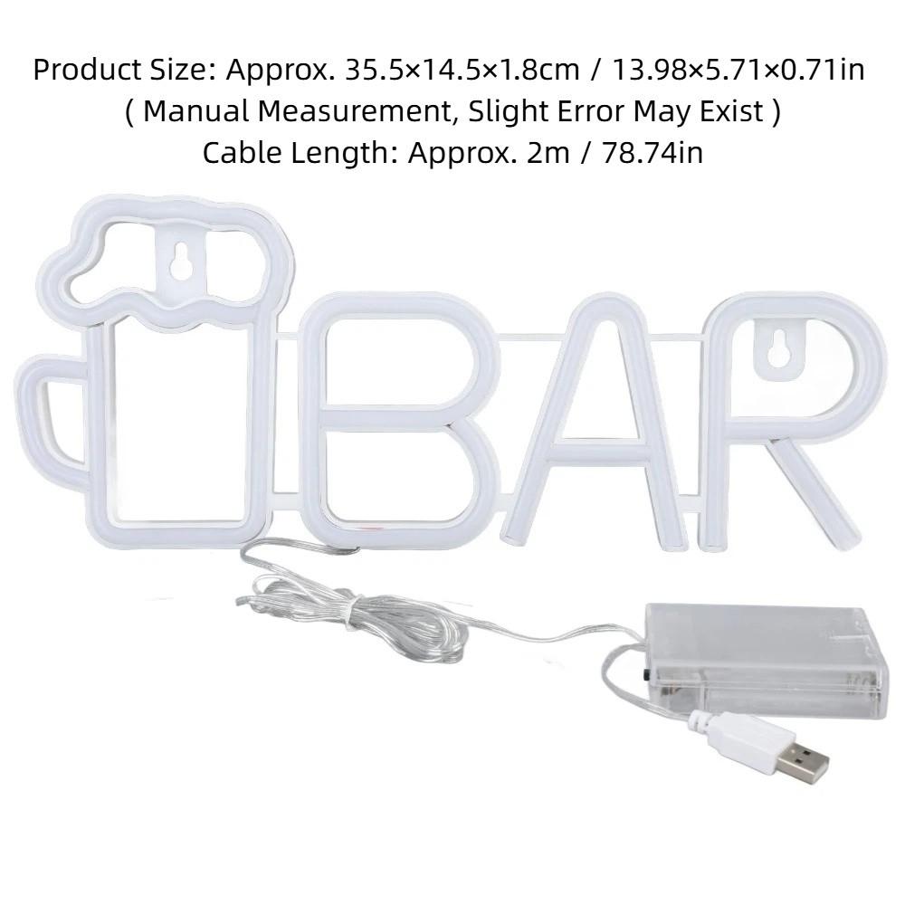 High Safety Beer Bar Shaped LED Neon Sign USB or Battery Powered Neon Sign LED Sign Home