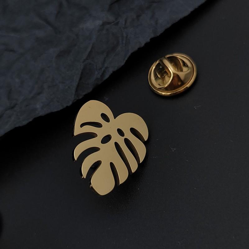Minimalist Creative Ye Zi Men Women s Brooch Cufflinks Suit Accessories 14k