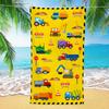 Construction Vehicle Beach Towel 1PC an Optimal Gift for Boys Swimming Pool Towel Comfortable with Fast Absorbency