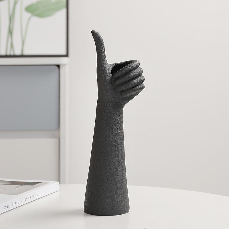 Vasă din ceramică creativă nordică Thumb Body Art Decor pentru casă Decor modern vază într-un decor simplu al camerei