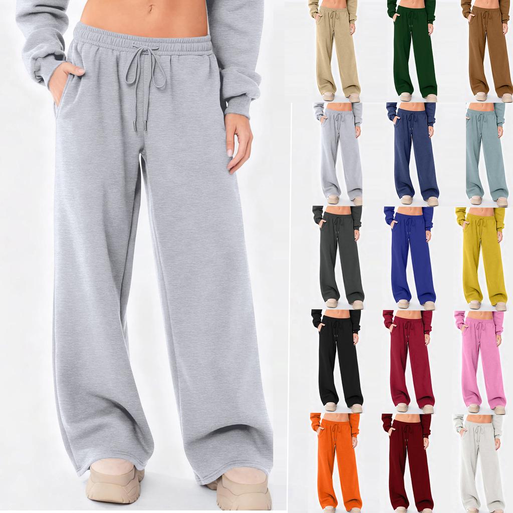 Sweatpants Women Wide Leg Sweatpants Women Lounge Pants Women Womens Sweatpants Loose Fit Drawstring Waist Casual Pants for Daily Wear