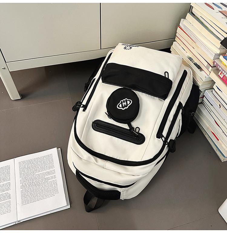 Double Shoulder Versatile Backpack for Students: Stylish, Casual, and Fresh Campus Design