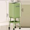 Modern Large Capacity Rolling Trash Can Without Lid for Office, Kitchen, Restaurant, Bathroom.