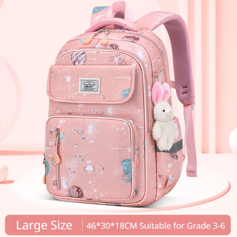 Nylon Waterproof Schoolbags for Girls Elementary School Students Grade 1 3 6 Cute Light Casual Backpack Spine Protaction Book Bag