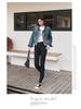 Women's Retro Short Denim Jacket with Polo Collar