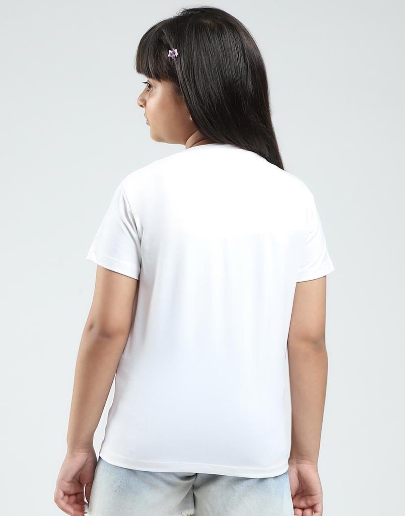 MONTE CARLO Girls Printed Round Neck Half Sleeve Tops Pack of 2