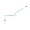 Alterzone ALZ-M5 White/Turquoise Blue Microphone Arm/Stand for Condenser, Dynamic, and Gaming Microphones, Space-Saving Design, 2kg Load Capacity, Inc