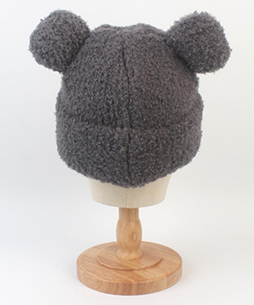 Yunibeosyeolkemiseuteuli Bear Knit Gray Beanie Bear Beanie