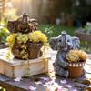 Sød Elefant Planteholder Lille Dyre Blomsterpotte Vejrbestandig Indendørs Udendørs Kaktus Luftplante