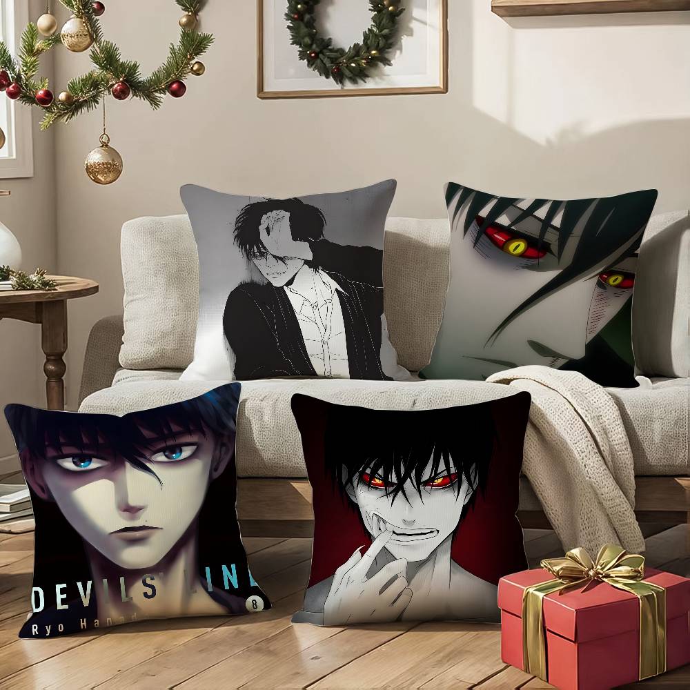Cartoon Anime DEVILS LINE-L Pillow Case Silky elegant Comfort Sofa Bed  Invisible zipper Beach pillowcase