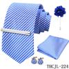 Men'S Business Dress Tie 5-Piece Groom Best Man Dress Accessories Gaowei Dense Jacquard Tie Worker