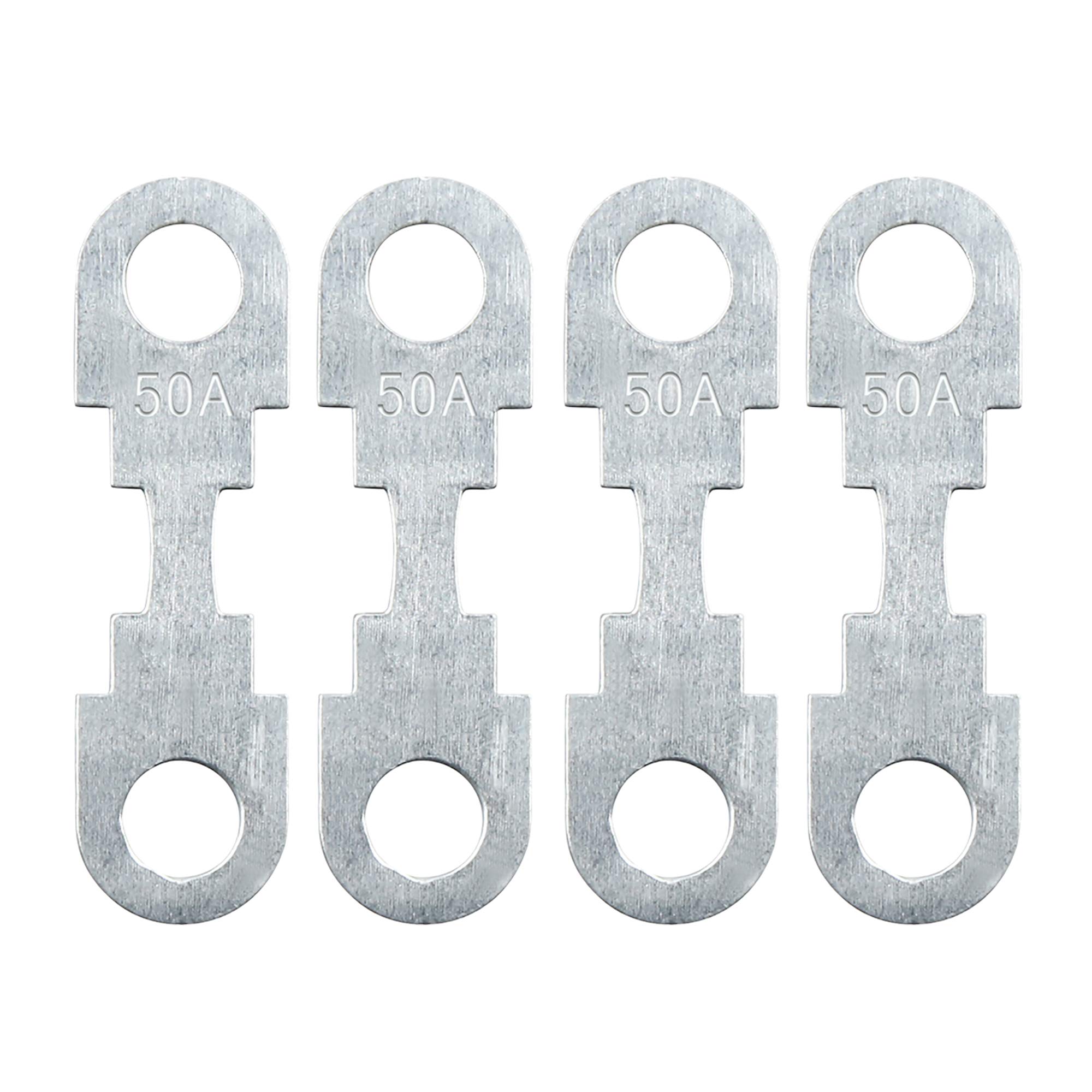

uxcell Flat Fuse Strip, 50A Flat Fuse Strip, Metal, Silver-Tone, For Cars, DC, 32V, Universal, 4 Pack
