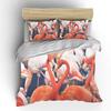 Flamingo cartoon cute bear kawaii Christmas gift king size double bed bedding set microfiber or polyester duvet cover set