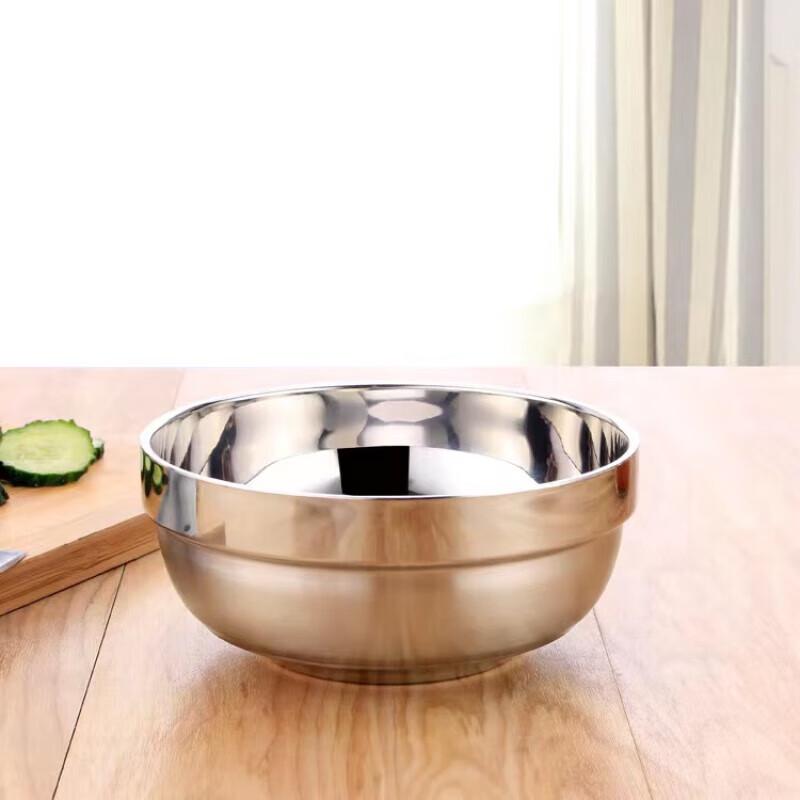 YUZUN 13cm Stainless Steel Double-Layer Soup/Rice Bowl (20-Pack)