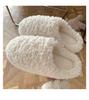 Winter Women's Plush Maternity Slippers - Japanese Style, Warm Wrap-Toe Indoor Cotton Shoes