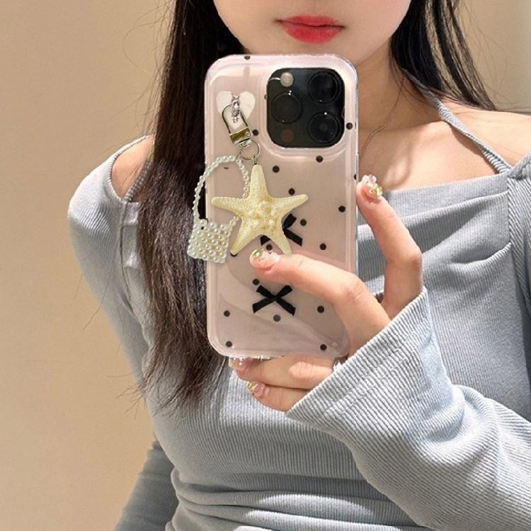 Zarter Seesternförmiger Schlüsselanhänger Handgewebte Perlen Ornament für Handtaschen Rucksäcke