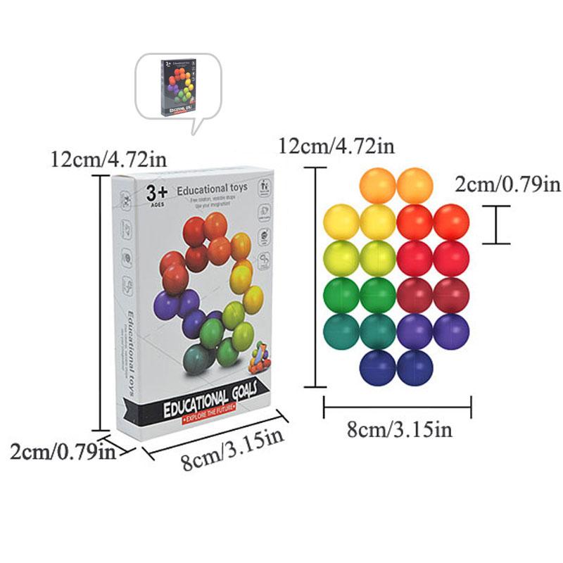 

Fidget Toy Educational Color Ball 3D Puzzle Montessori Game Matching Shape Toy for Children Training Sensory Kids Adult Gift