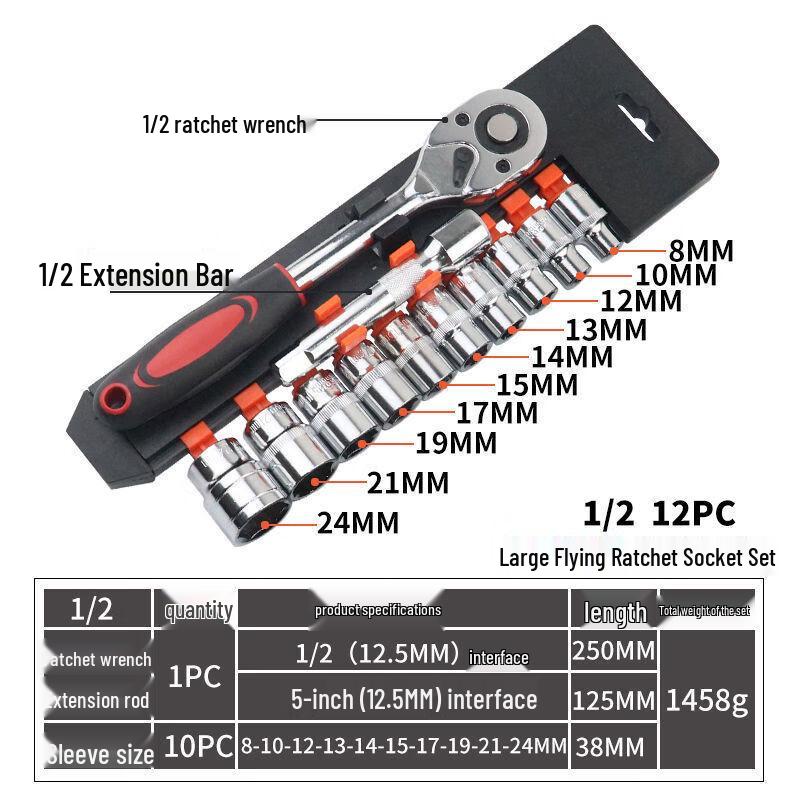 Professional Ratchet Socket Wrench Set