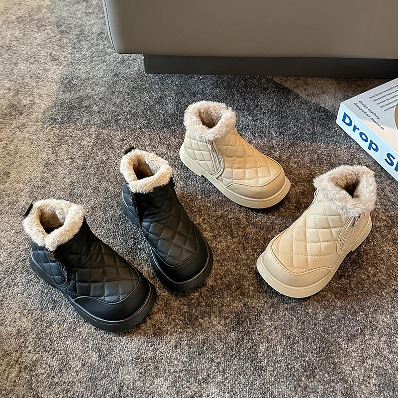 New Arrival Children's Winter Boots with Fleece Lining for Girls - Thick Wool Lined Snow Boots for Kids