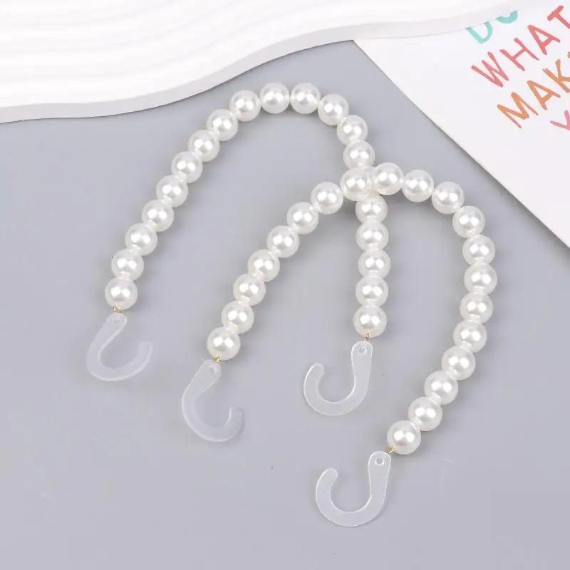Simple Fashion Pearl Chain Shoe Charms Removable Decorative Buckles for Clog Shoes