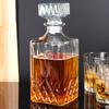 Glaskaraffe Flasche mit Korken für Whisky Brandy Alkohol Geschenk 900 ml
