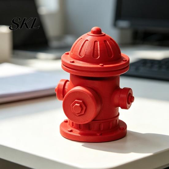 Hydrant Shape Toy 3D Printed Fidget Clicker, Mini Fake Finger Stress Relief Desk Push Toy, Gift for Kids Teens Adults Clicker