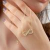 Infinite Layer Necklaces for Women Personalized Stainless Steel Custom Necklace Couple Jewelry Nameplate Pendant