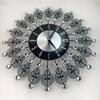 Crystal Leaves Wall Clock None-Ticking Silents Battery Operated Clocks Decorative Wall Clocks for Living Room Decors