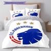 FC Copenhagen Pattern Bedding,Quilt Set Quilt Cover Pillowcase Home Birthday Gift(1 * duvet cover + 2 * pillowcase, without core)