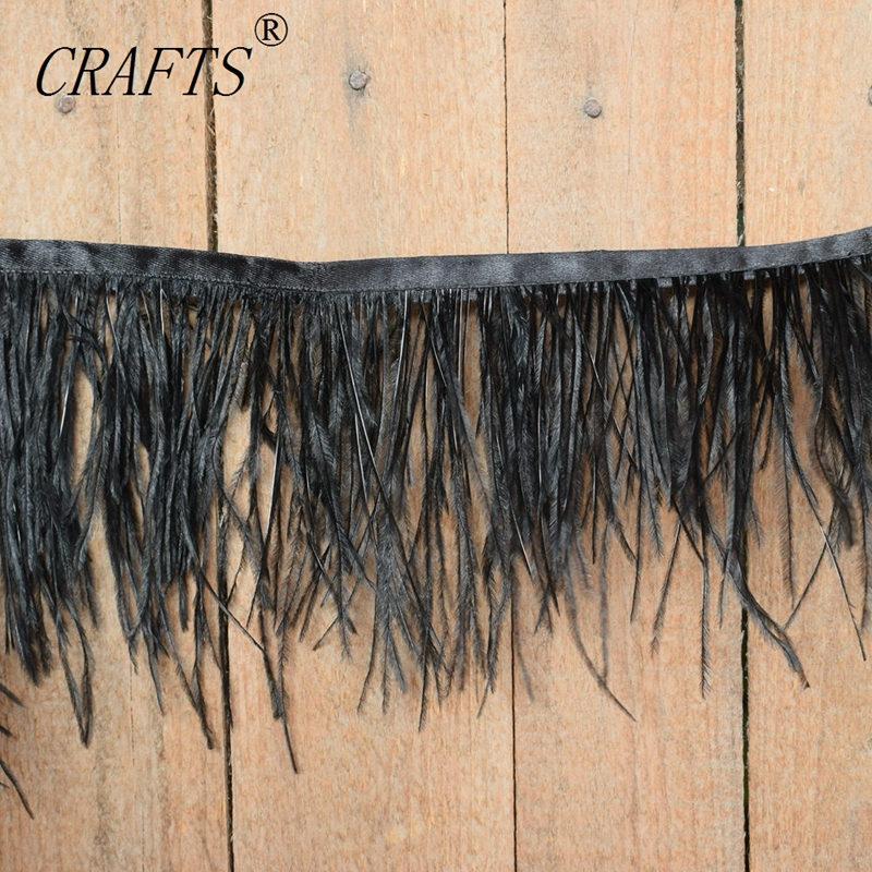 Feather2023 hot! Fluffy and beautiful 5-10M long ostrich hair feather trim cloth sideband 8-10cm wide / DIY sewing clothing accessories