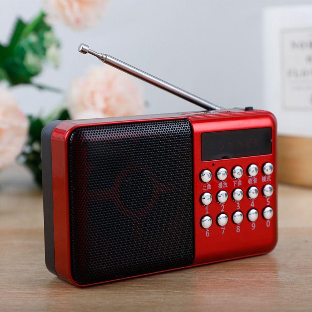 Rechargeable Radio Speaker USB Port FM Radio Support TF Card Music Player  Handheld Device
