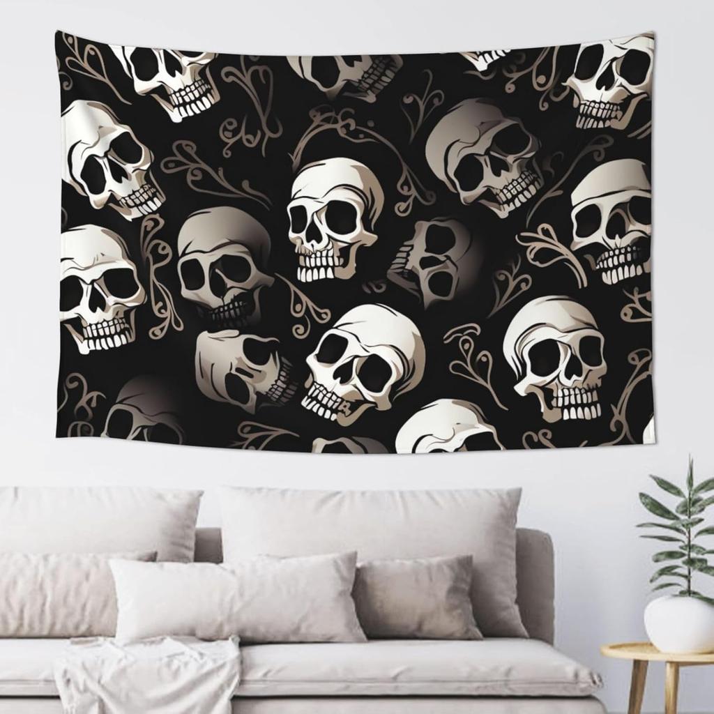 Tapestry Wall Hanging For Bedroom Aesthetic Wall Mural Tapestries Art Backdrop Skulls Tapestries Landscape Poster Tapestry For