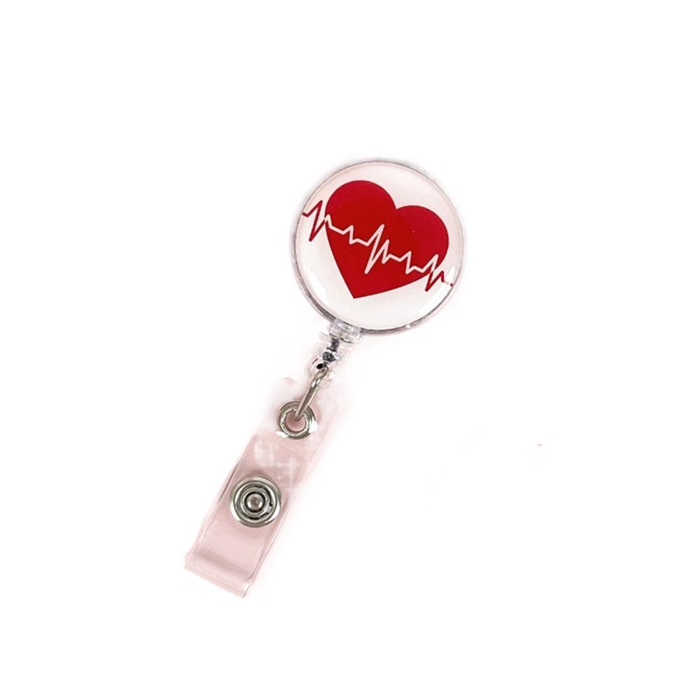Simplicity Nurse ID Card Clips Easy To Pull Buckle Cute Retractable Badge Reel  Students