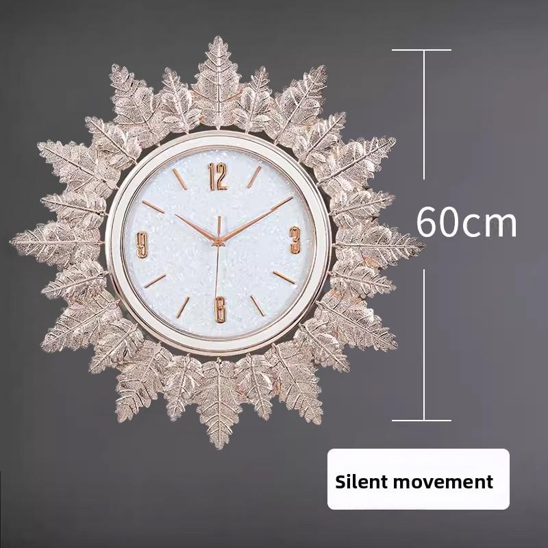 European-Style Shell Wall Clock Luxury Silent Decoration Living Room Clock High-end Number Hanging Painting Wall Watch Ornament