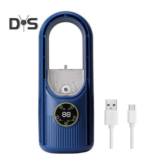 

Безлопастной настольный вентилятор с 6 скоростными режимами, мощный воздушный поток, компактный дизайн, портативный перезаряжаемый, тихий охлаждающий вентилятор-распылитель темно-синий