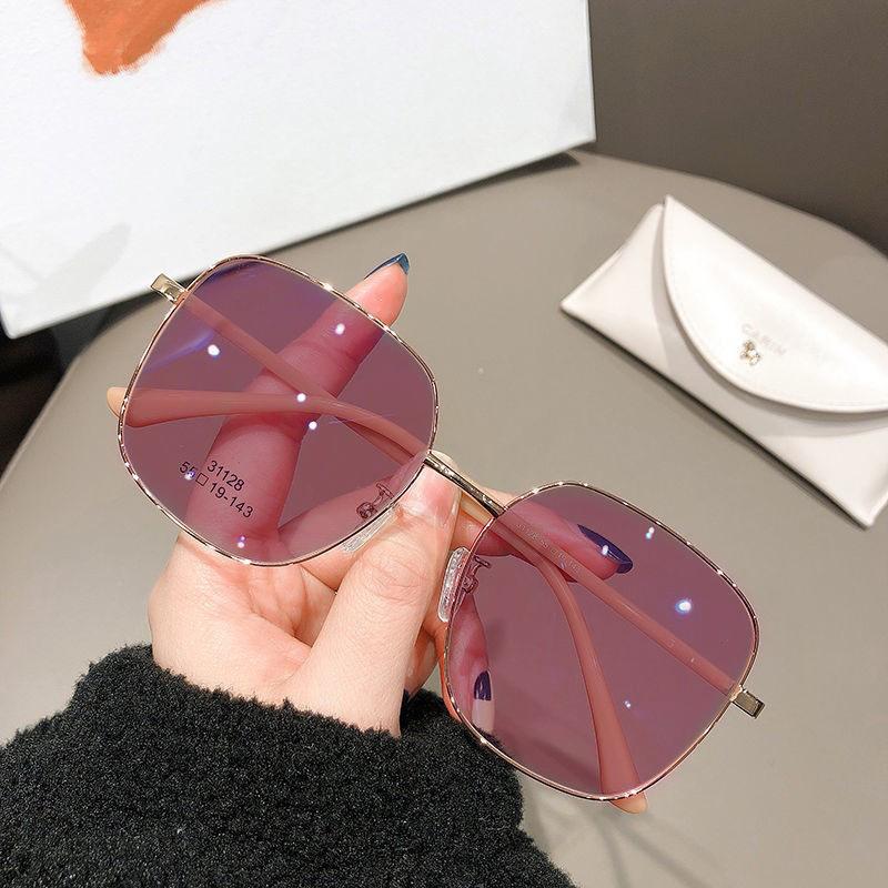 Glasses for Women, Ultra-light Large Square Frame, Korean Style Trendy Anti-blue Light High-definition Eye Protection Flat Glasses for Men