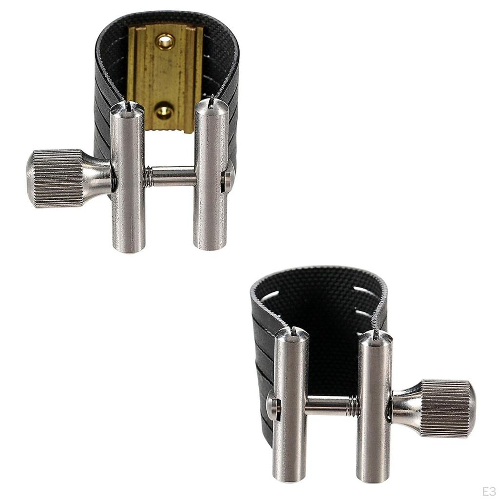 Sax Ligature Fastener Clamp Stable Fit PU Enhancement Saxophone Clip Single Screw for