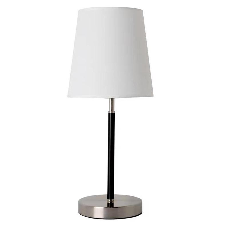 Nordic Fabric Shade Table Lamp for Bedroom and Living Room, Bedside Night Light Fixture