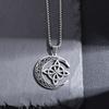 Good Luck Celtic Irish Knot Necklace Stainless Steel Witch Moon Amulet Protection Jewelry Women Fashion Necklace
