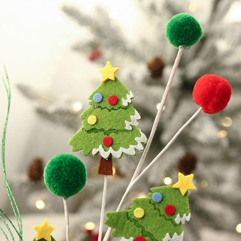 Christmas Branch Candy Bell Christmas Tree Bouquet For Diy Wreath Flower Arrangement Accessories Christmas New Year Decoration