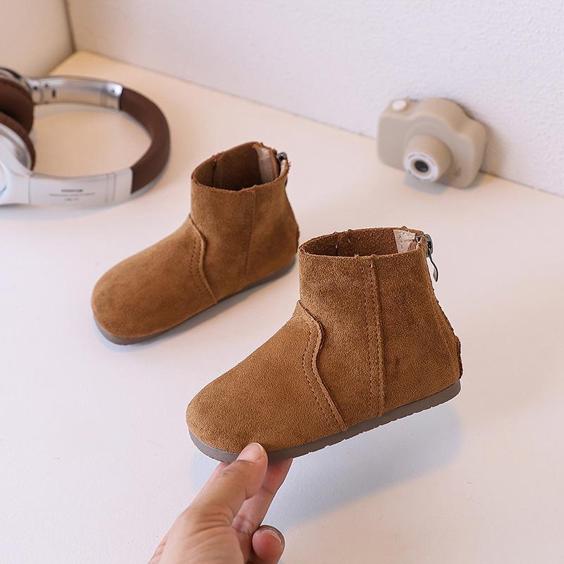 Children's Boots New Autumn Collection for Girls, Fashionable British Style Short Boots, Korean Version Single Boots for Girls