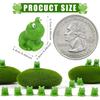 100pc Mini Frog Garden Green Frog Figurines Tiny Plastic Frogs Fairy Garden Decor Plants Resin craftwork