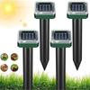 Solar Powered Pest Repeller 8 Pack Ultrasonic Mole Repellent Gopher Vole Snake Rodent Chaser Deterrent for Outdoor Lawn Garden Yards Pest Control